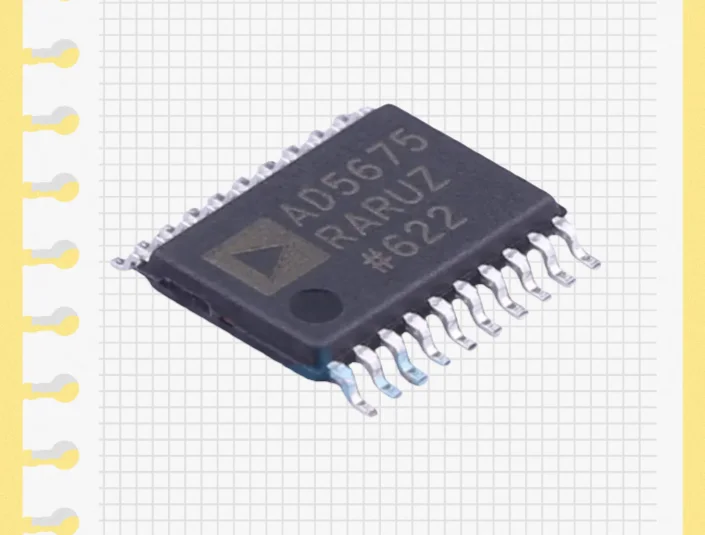 AD5675RARUZ-REEL7 package TSSOP-20 with built-in 2PPM/° C reference voltage source and I2C interface, eight channel 16 bit nanoD