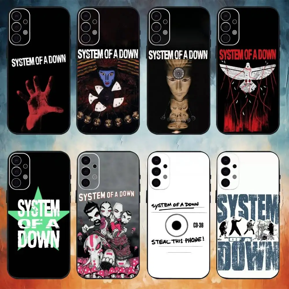System of a Down Band Phone Case For Samsung S26,25,24,23,22,21,20,30,Ultra,Plus,Fe,Lite Black Shell