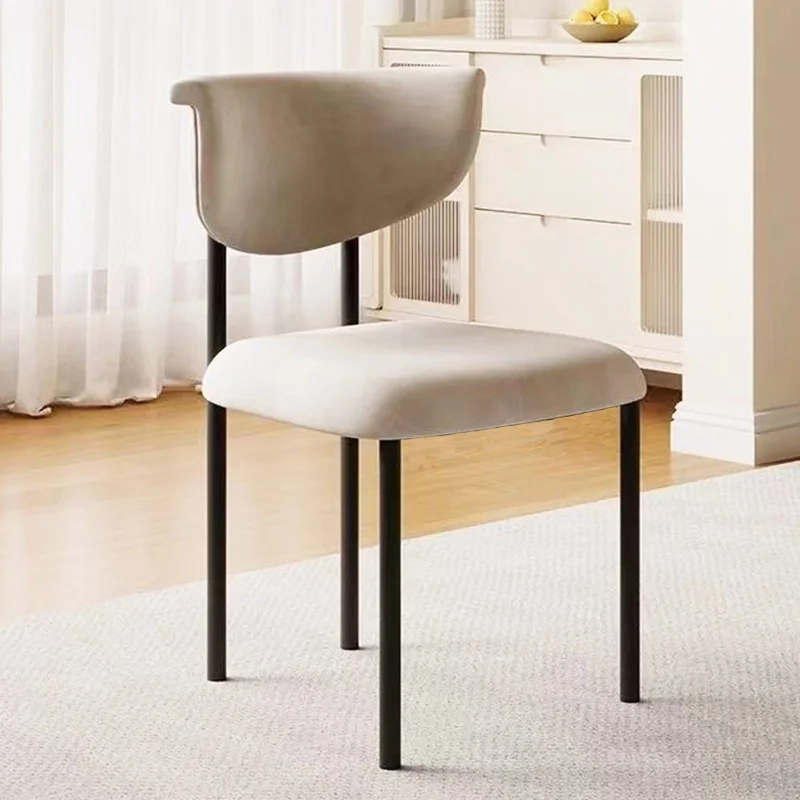 #Wholesale Modern Velvet Dining Chair, Soft Upholstered Side Chair with Black Metal Legs for Home, Cafe & Restaurant