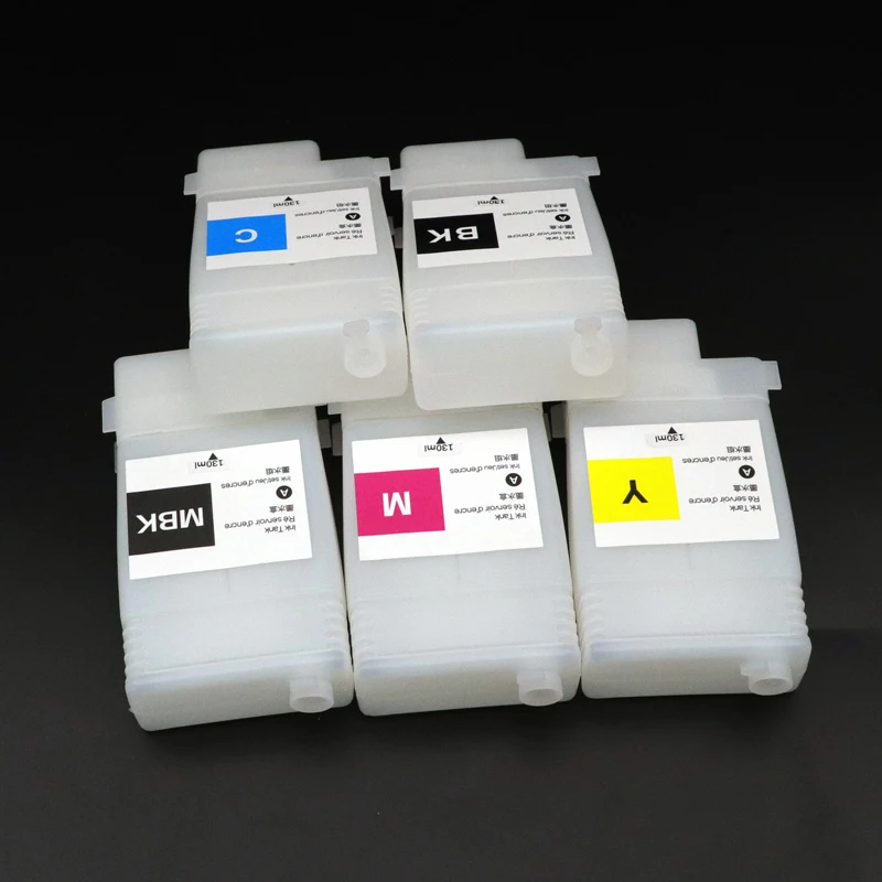 130ML PFI-120 PFI-121 Refillable Ink Cartridges Compatible For Canon  TM250 TM255 TM350 TM355 Printer Refill Ink Cartridge
