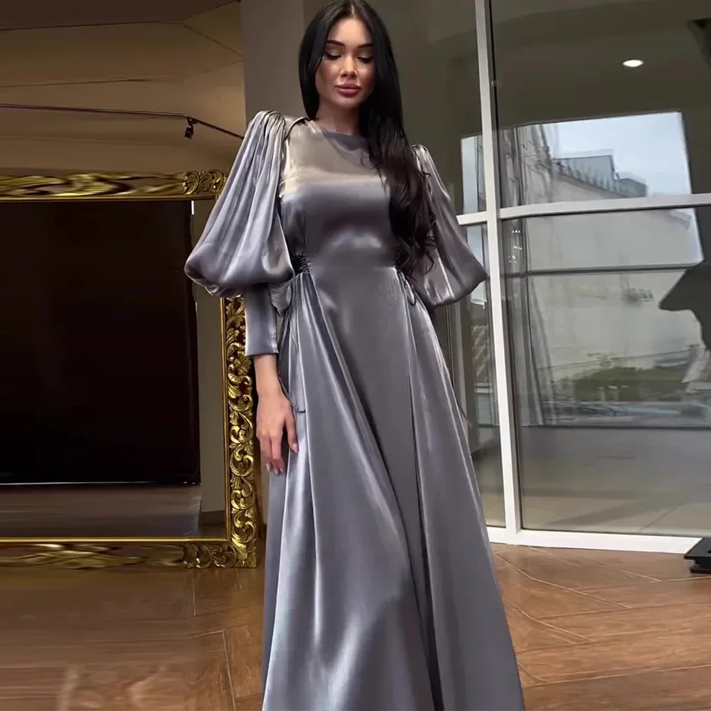 Eid Sliky 새틴 무슬림 원피스 여성용, 아바야 모로코 파티 드레스, 라마단 레이스업 아바야스 카프탄 이슬람 두바이 아랍 롱 로브, 2024