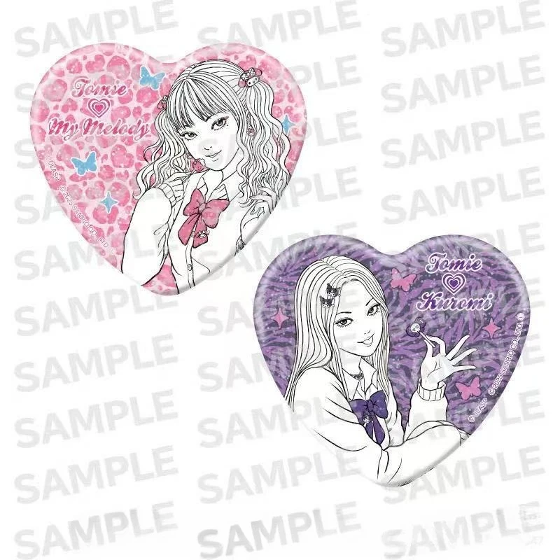 تومي تمثال Acg الديكور Junji Ito أنيمي الأجهزة الطرفية كورومي تومي الاكريليك حامل شكل قلب توميز ميلودي شارة معدنية اللعب