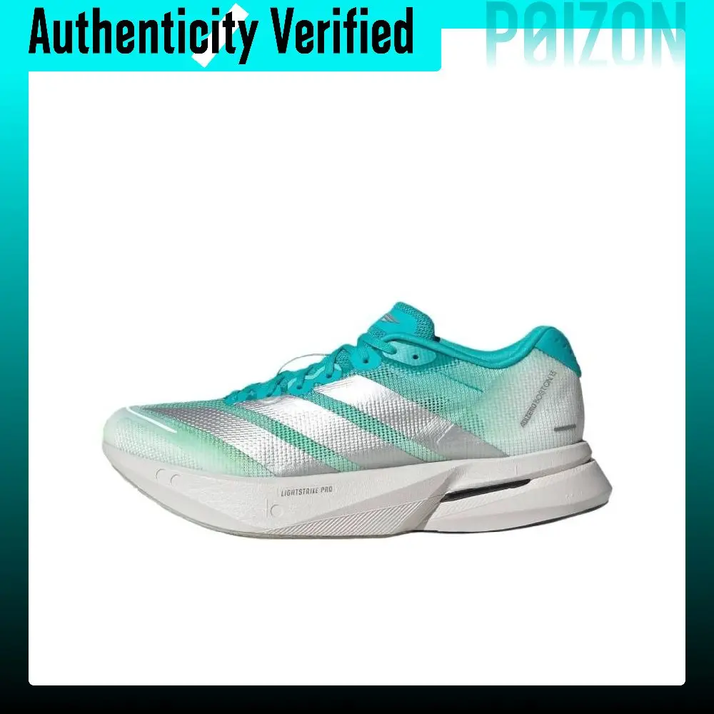 Adidas Adizero Boston 13 Running Shoes Women's Clear Water Green/Dark Silver Metal/Light Gray KK4989