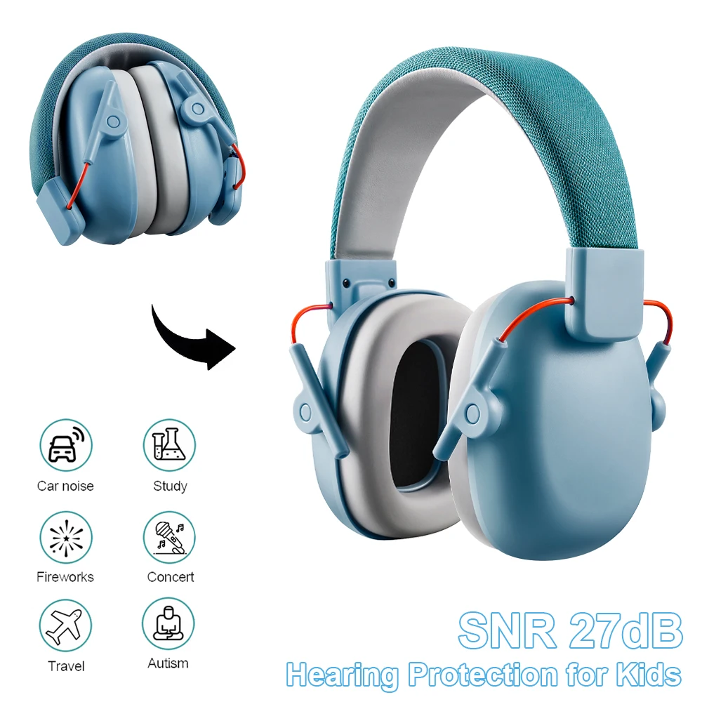 

Kids Hearing Protection Ear Muffs Kids Hearing Protection Ear Muffs Sleep Study Noise Reduction Cancelling Headphone with case