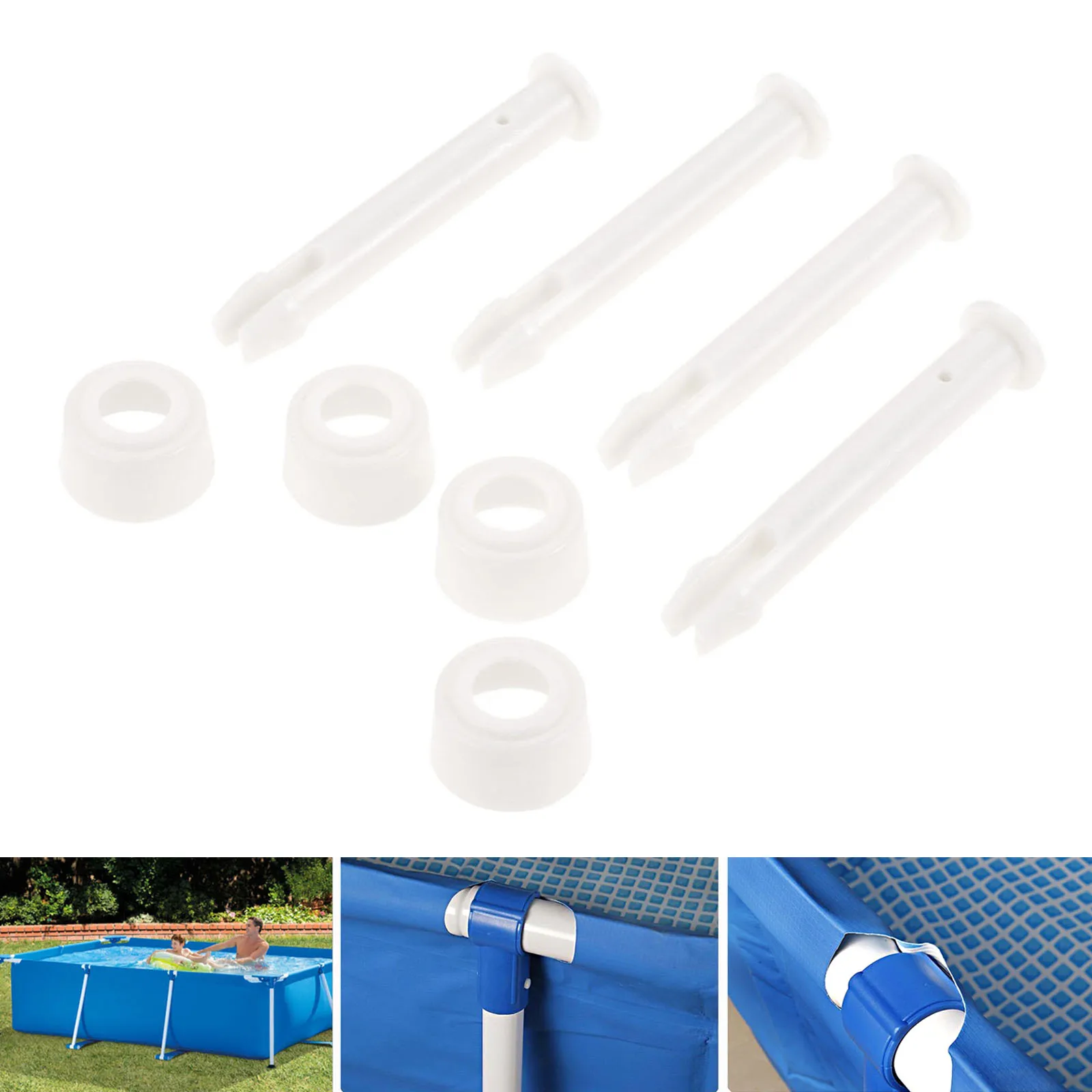12Pcs Bracket Swimming Pool Plug 5.5cm With Cap For Model 28270-28273 Series Swimming Pool Intex 10'-12' Round Metal Frame Pools