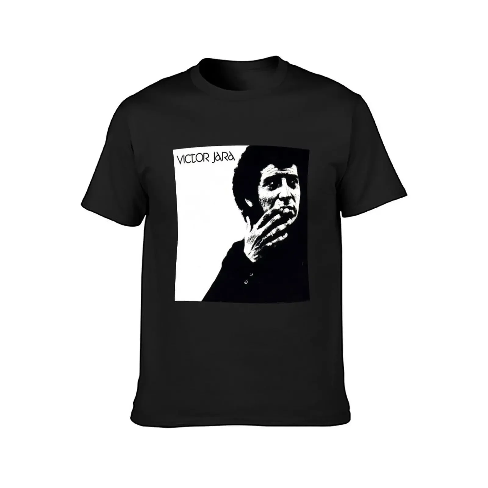 portrait of victor jara. T-Shirt sweat customizeds cotton graphic tees basketball graphic tees plus size men clothing