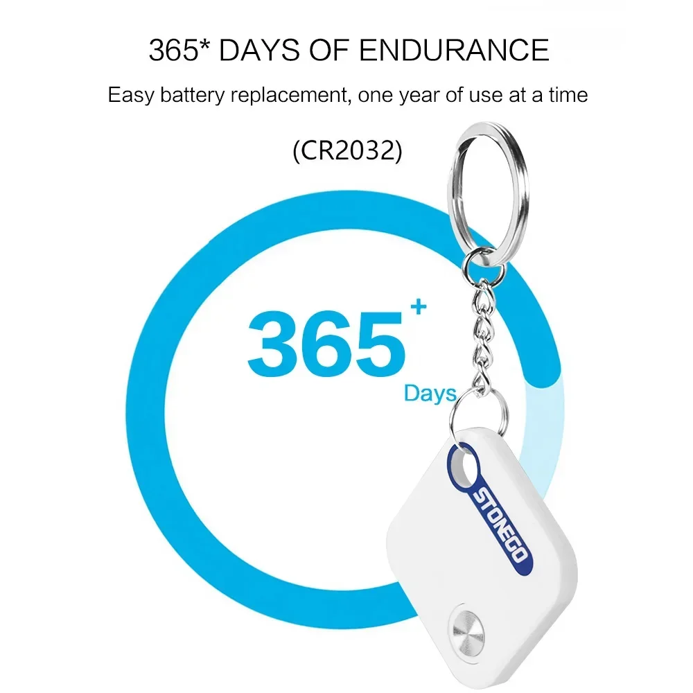جهاز تعقب GPS بتقنية البلوتوث مضاد للضياع متوافق مع Apple Find My App Locator للمفاتيح والحيوانات الأليفة