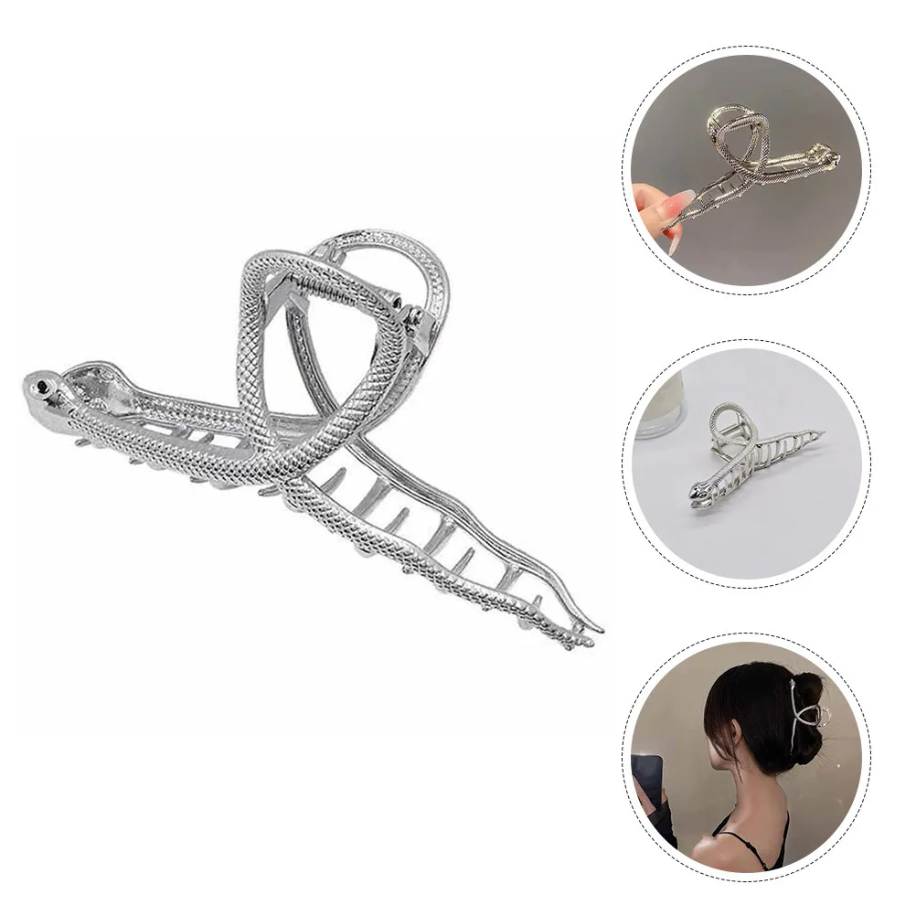 

Large Snake Hair Claw Metal Clip Alloy Hair Accessory for Women Elegant Temperament Holding Hairstyle Perfect for Daily Use