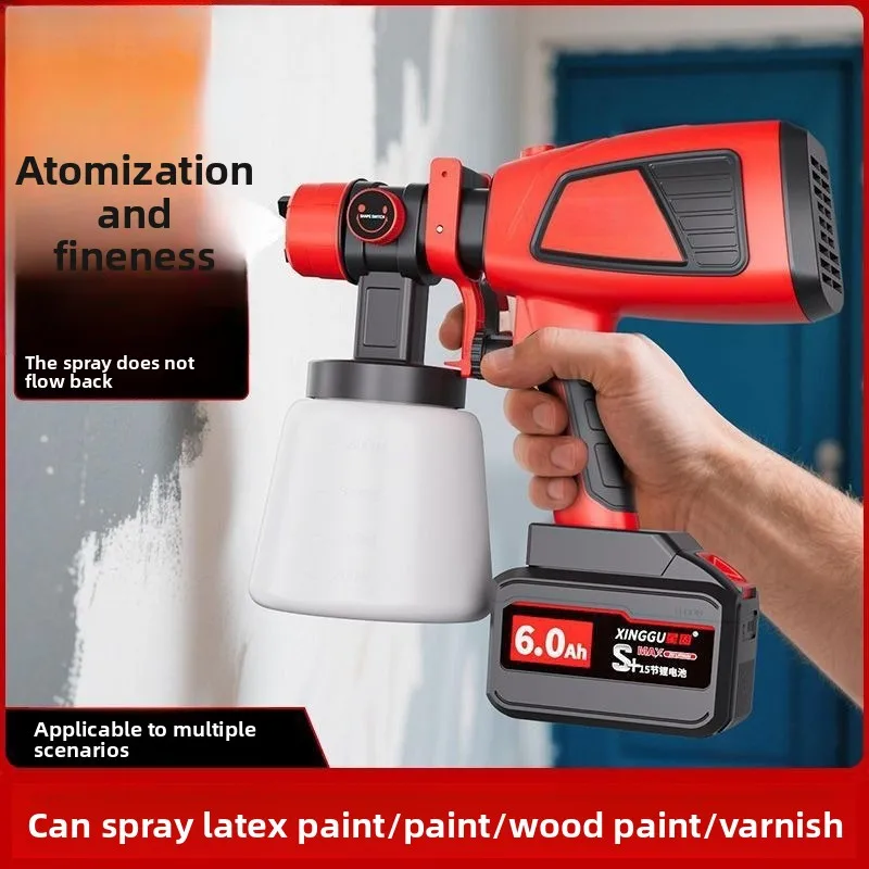 Electric Paint Gun Lithium Battery Rechargeable Wireless Paint Gun Latex Paint Spraying Machine Rechargeable Electric Watering