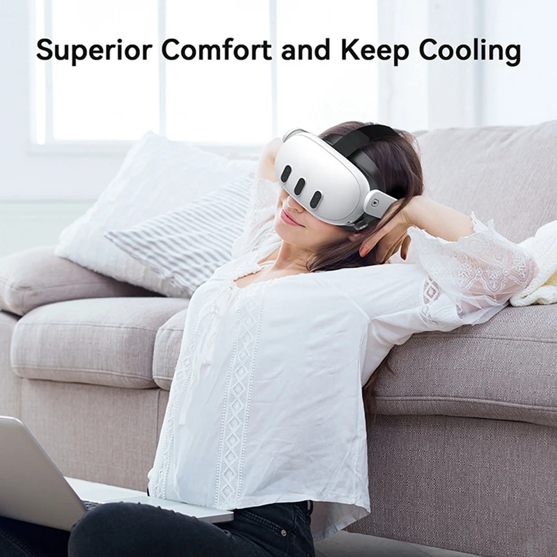 Чехол для лица для Meta Quest 3, дышащая комфортная маска VR, интерфейс для лица, замена ледяной шелковой ткани, часть очков VR