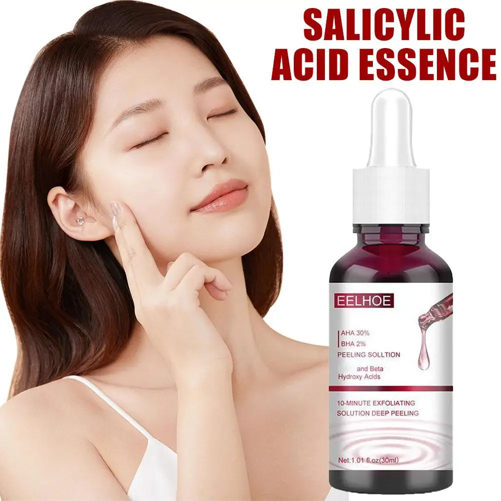 

AHA 30% + BHA 2% Salicylic Acid Essence Face Shrink Pore Removes Horny Closed Blackhead Anti Acne Essence Facial Skin Care Serum