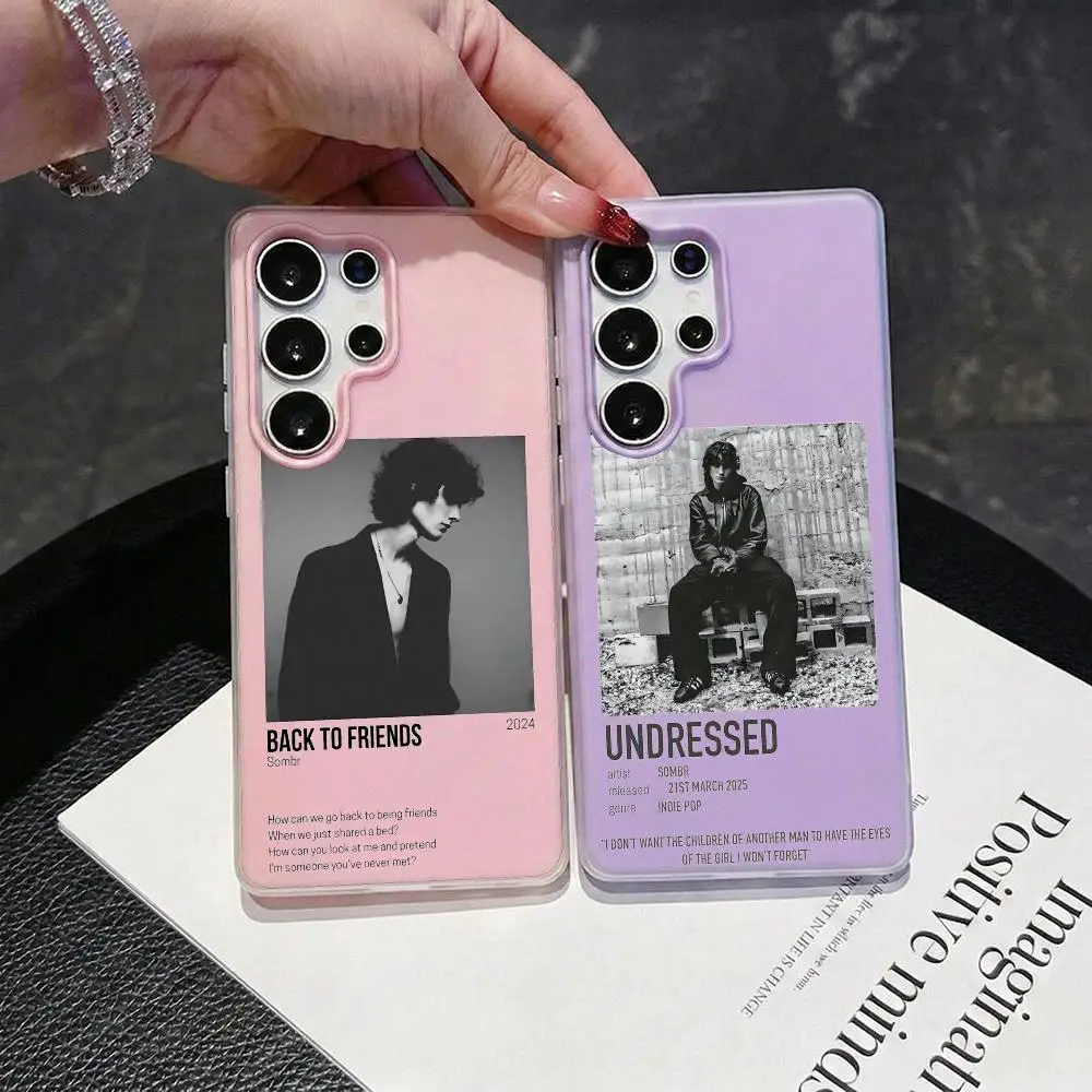 Popularity soars S-Sombr S singer Phone Case 2-in-1 Detachable Clear Case for Samsung S26-S22 Multi-Color Card Holder Soft TPU