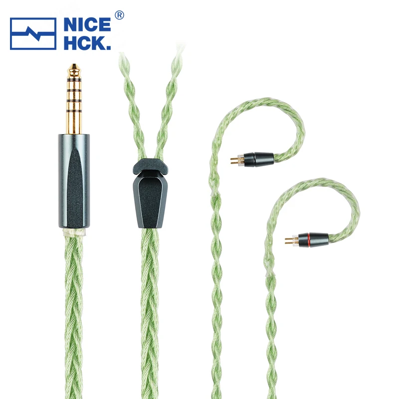 Imagem -02 - Nicehck Greenmood Fio Exclusivo Multi-material Combinação Fone de Ouvido Cabo de Áudio 4.4 mm 2pin para 4u Himalaya Yume Elixir A5000