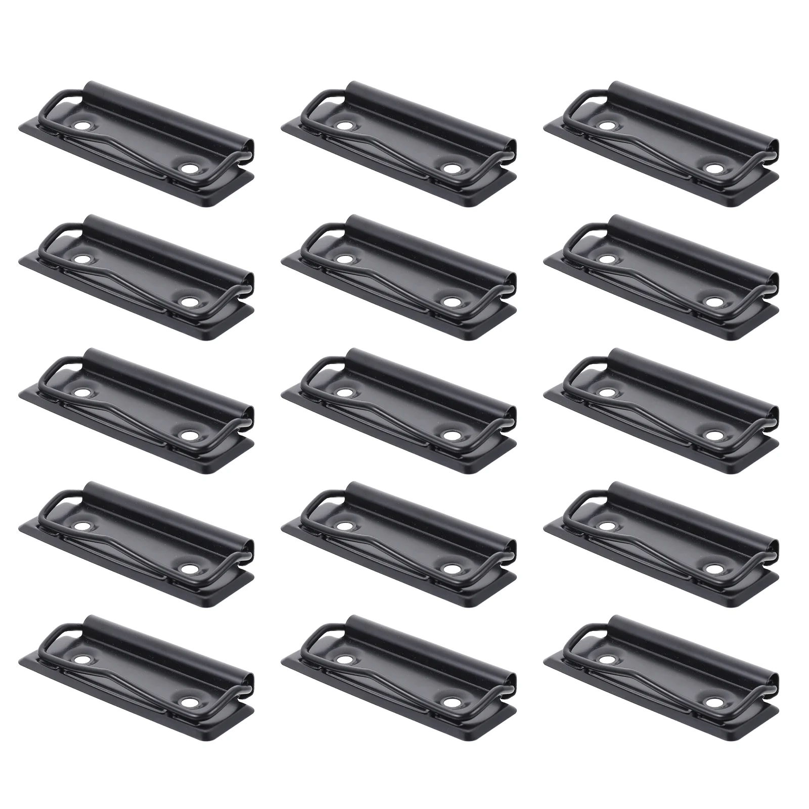 

15 Pcs Stationery Plate Holder Folders Paper Clips Metal File Clipboards Clamps Office Iron Writing School Notice