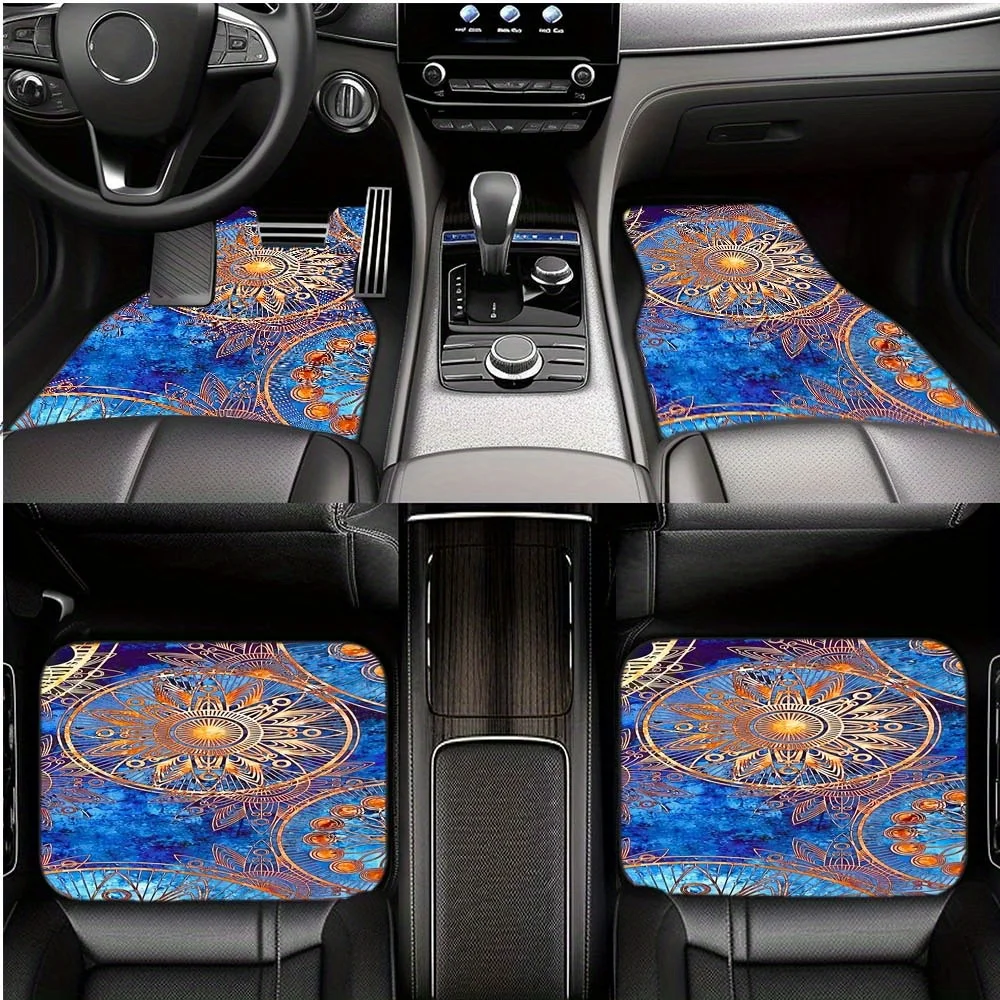 1pc/2pcs/4pcs Multi-purpose Car Mandala Posimia Pattern, Abstract Geometric Optical Classic Pattern Luxury Decorative Thick Mach