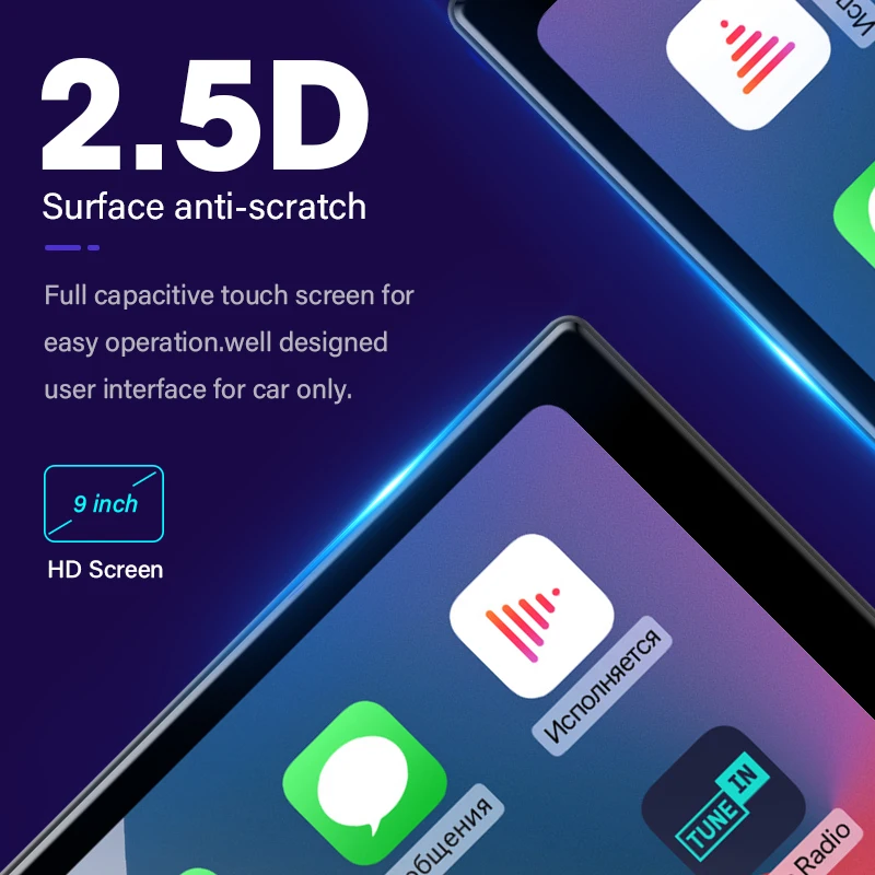 Lecteur intelligent universel sans fil pour touristes, Bluetooth, musique, AUX, USB, BT, 5.0, IPS, Android Auto, Carplay, MP5, 9 pouces