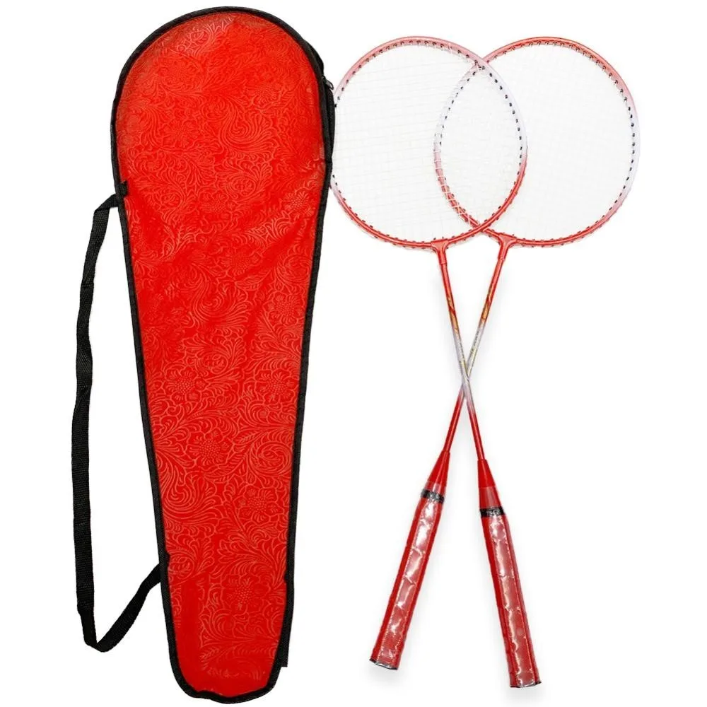 Profession elle Badminton schläger Feder bälle und Trage tasche Set Doppel Badminton schläger Set Indoor Outdoor Speed Sport