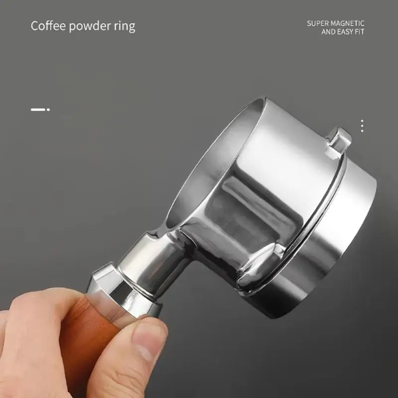 51/53/58mm Universal Magnetic Coffee Receiving Ring Anti-Splash Coffee Powder Dosing Ring Distribution Quantitative Accessory