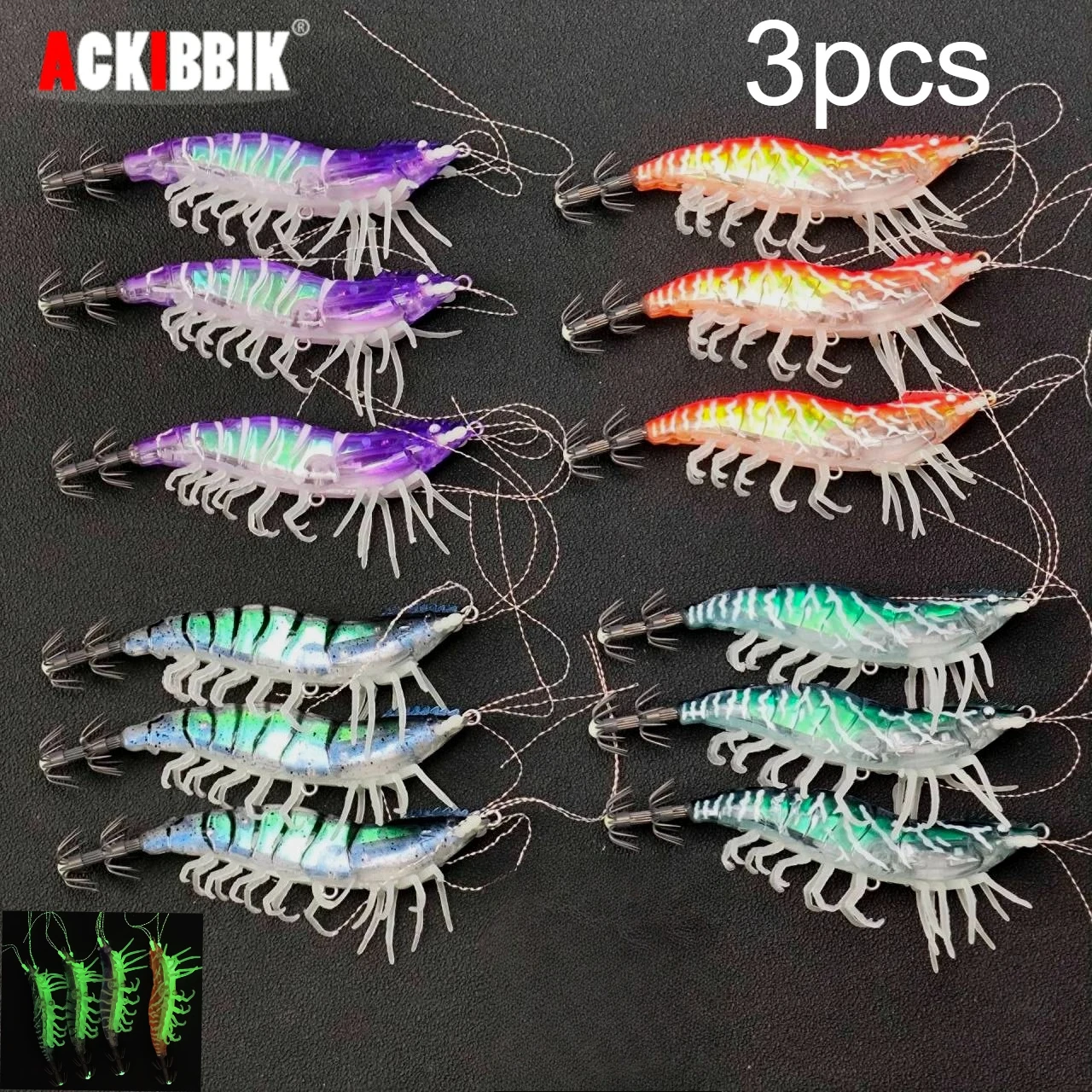 3Pcs 10Ccm Glow Shr… - image