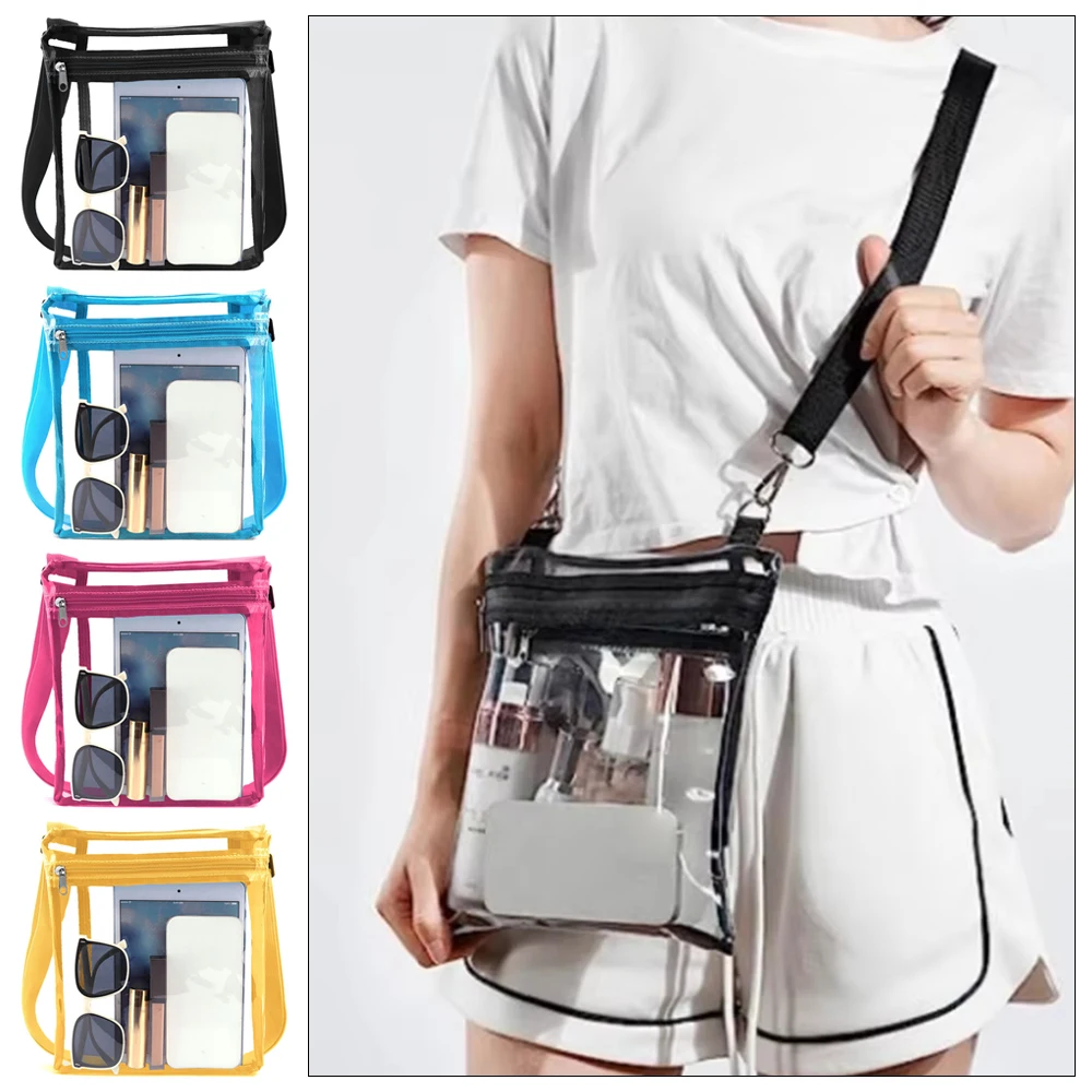 

Pvc Women Transparent Pouch Lightweight Casual Waterproof Shoulder Bags Transparent Pvc Messenger Bags Travel Shoulder Jelly Bag