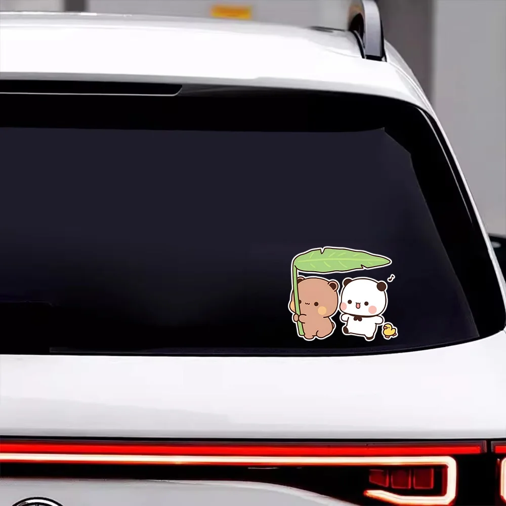 Adesivo de carro autocolante com tema de anime Bubu Dudu, à prova de água, com proteção solar, em vinil, para decoração de carroceria, para-brisas, ta