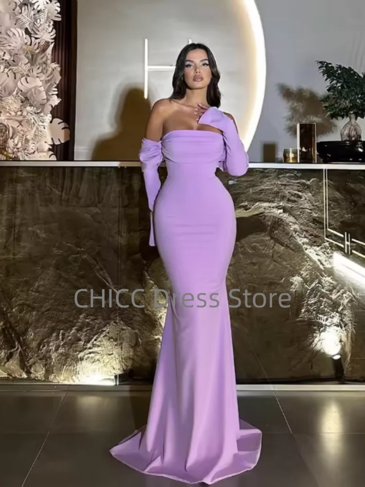 Vestidos de Noche elegantes, vestidos de fiesta de manga larga sin tirantes de sirena, vestido de fiesta para ocasiones formales, vestido personalizado