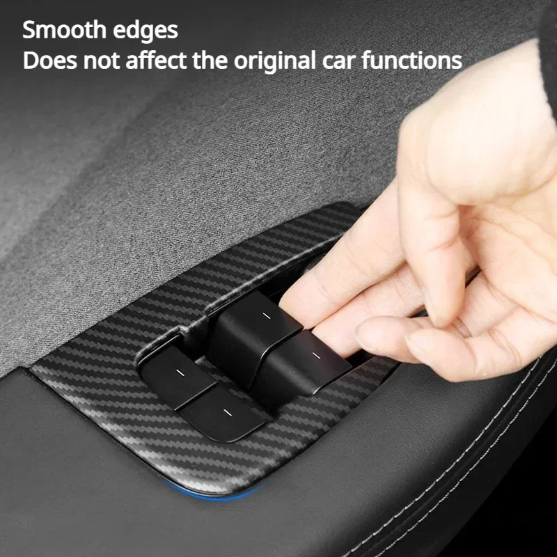 Window Lifter Switch Buttons for Tesla Model 3 Highland 2024 Door Open Handle Lifting Panel Cover Sticker New Model3 Accessories