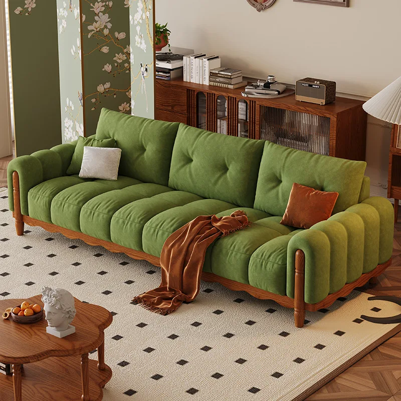 Sofá retrô francês bebê veludo sala de estar estilo antigo