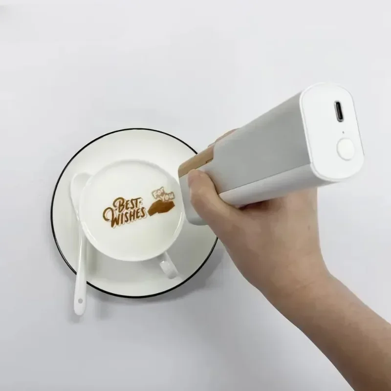Handheld inkjet printer, cake and pastry edible portable printer