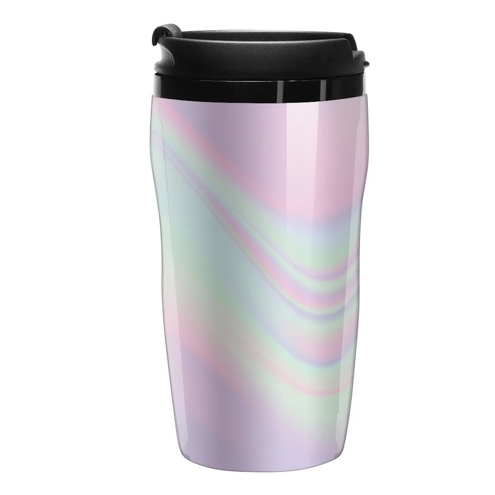 New H.I.P.A.B - Holographic Iridescent Pantone Aesthetic Background Travel Coffee Mug Cups And Mugs Black Coffee Cup