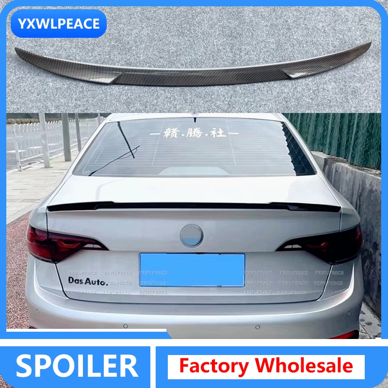 

For VW Volkswagen Jetta MK7 2019-2023 High Quality ABS Glossy Black/ Carbon Color Rear Trunk Lip Spoiler Body Kit Accessories