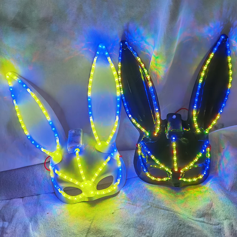Laser GlowingHeadband LED Bunny Mask Birthday Wedding Party Stage
