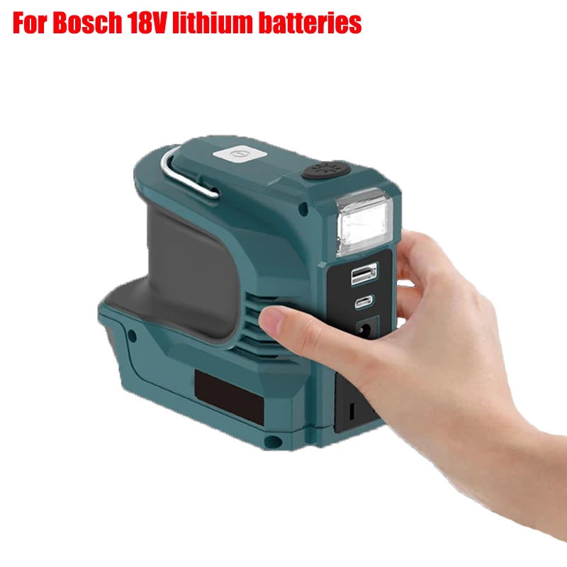 Compatible with For Bosch 18V Lithium Batteries 180W Battery Inverter Converter Power Station Generator Featuring LED Lighting