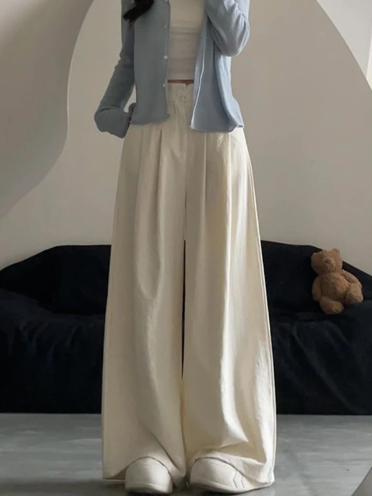 女性のズボンハイウエスト原宿快適なストレッチ韓国のファッション品質の衣装 Xxl G トレンド 2025 ワイドレッグ女性のパンツ