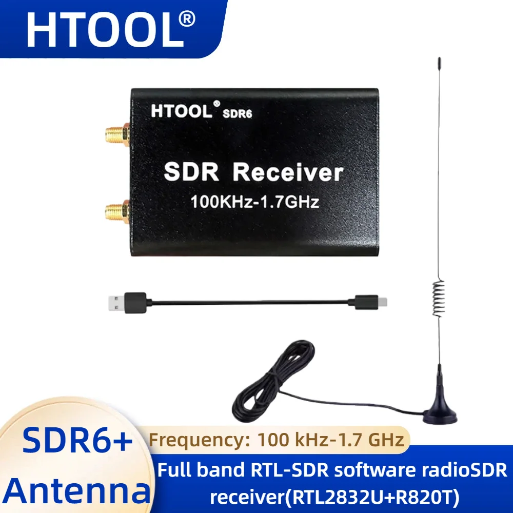 SDR6 Full Band Receiver 100KHz-1.7GHz High Performance Full Band RTL-SDR Receiver Based on RTL2832U Chip