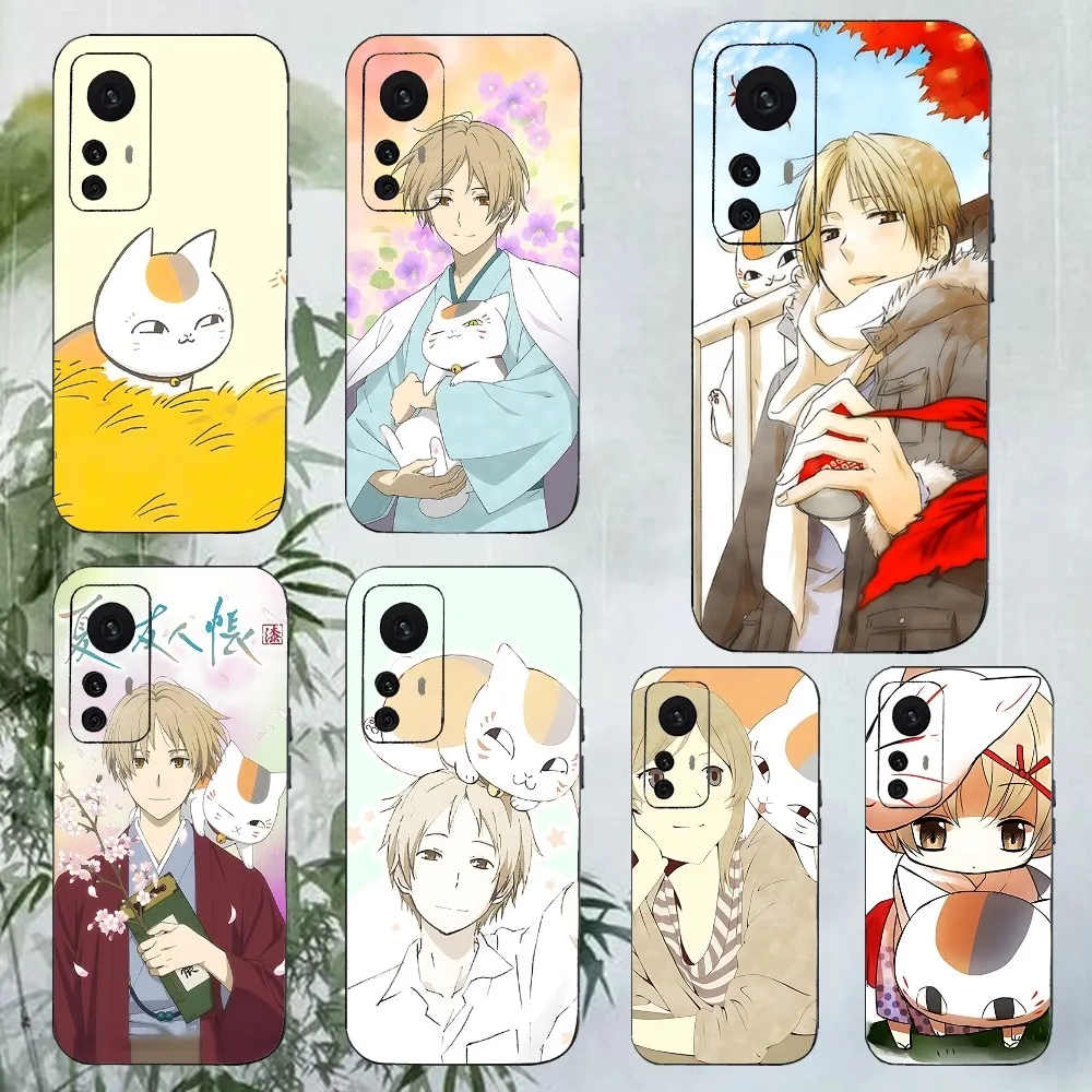 Natsume Yuujinchou Cat Phone Case For Xiaomi 11 Redmi Note 11 5G 8T 9A 9 10T Note8Pro Note9 12SUltra Black Case