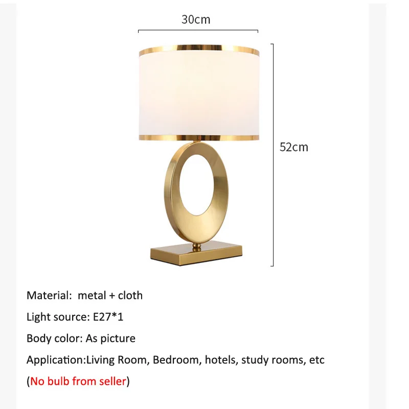 Lampada da scrivania in tessuto di lusso leggero in metallo nordico Soggiorno Studio Lampada da lettura da comodino moderna semplice con decorazione retrò
