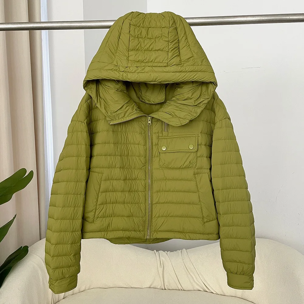 White Duck Down Down Jacket Women New Fashion Spring Autumn Light Down Coat Warm Puffer Jacket  Casual European Clothing Female