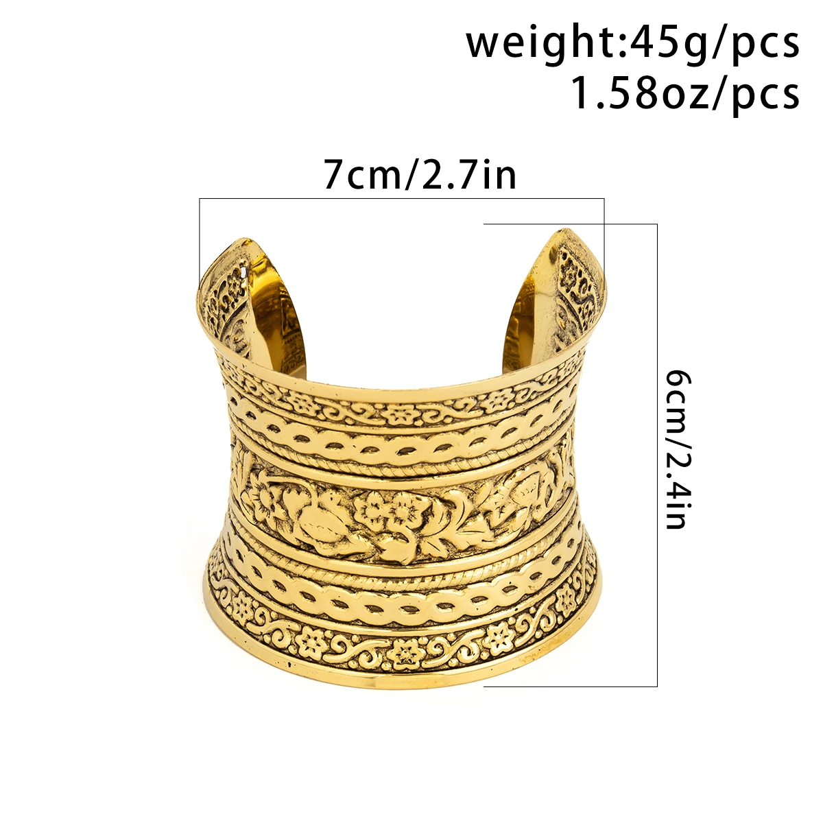 Exaggerated Large Flower Open Cuff Bracelets for Women Retro Wide Africa Bangle Bracelet 2023 Fashion Jewelry on Hand Decoration