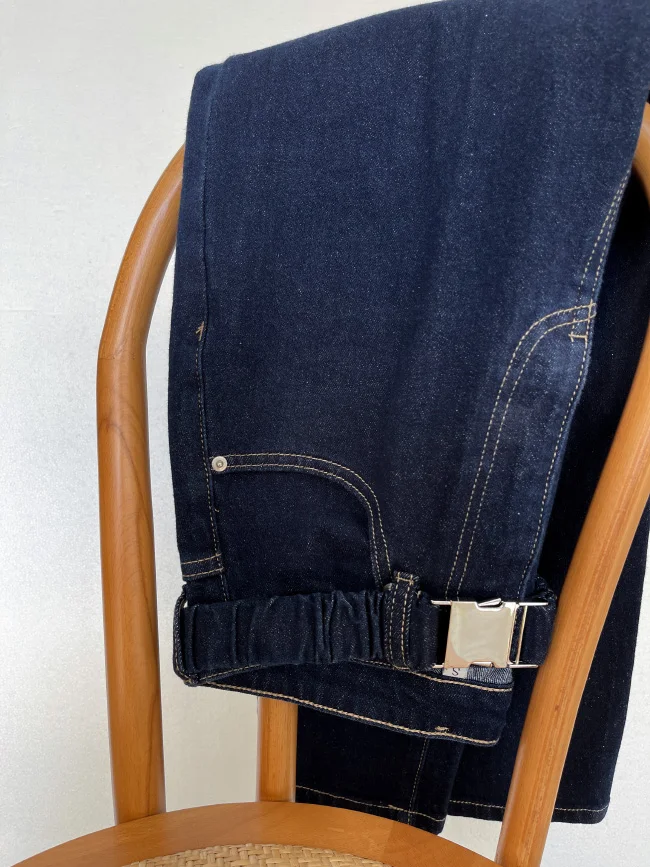 

High Waist Straight Leg Nine-Tenths Jeans Women's Faion Slimming Cotton Stretch Denim High Waist Zipper Closure Deep Color