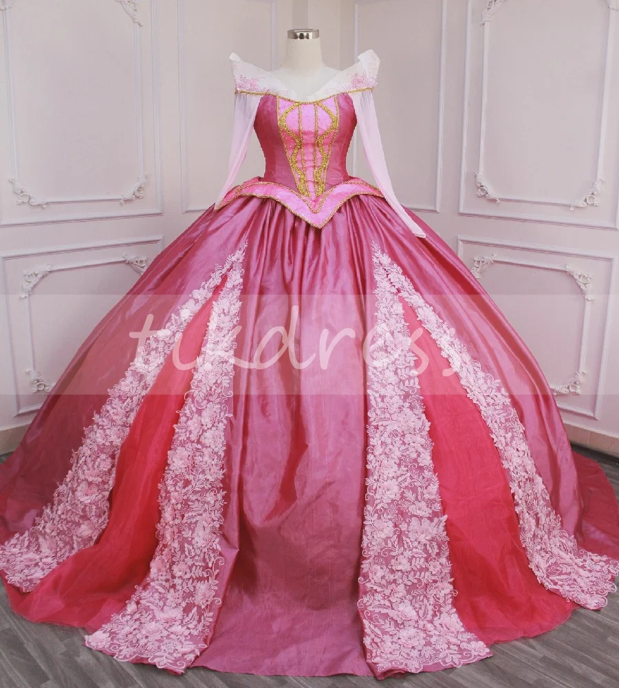 Vestido De quinceañera victoriano rosa De lujo, Vestido De Cosplay De 15 Xv Años, Vestido De encaje con flores, dulce 16, fiesta De cumpleaños personalizado, 2025