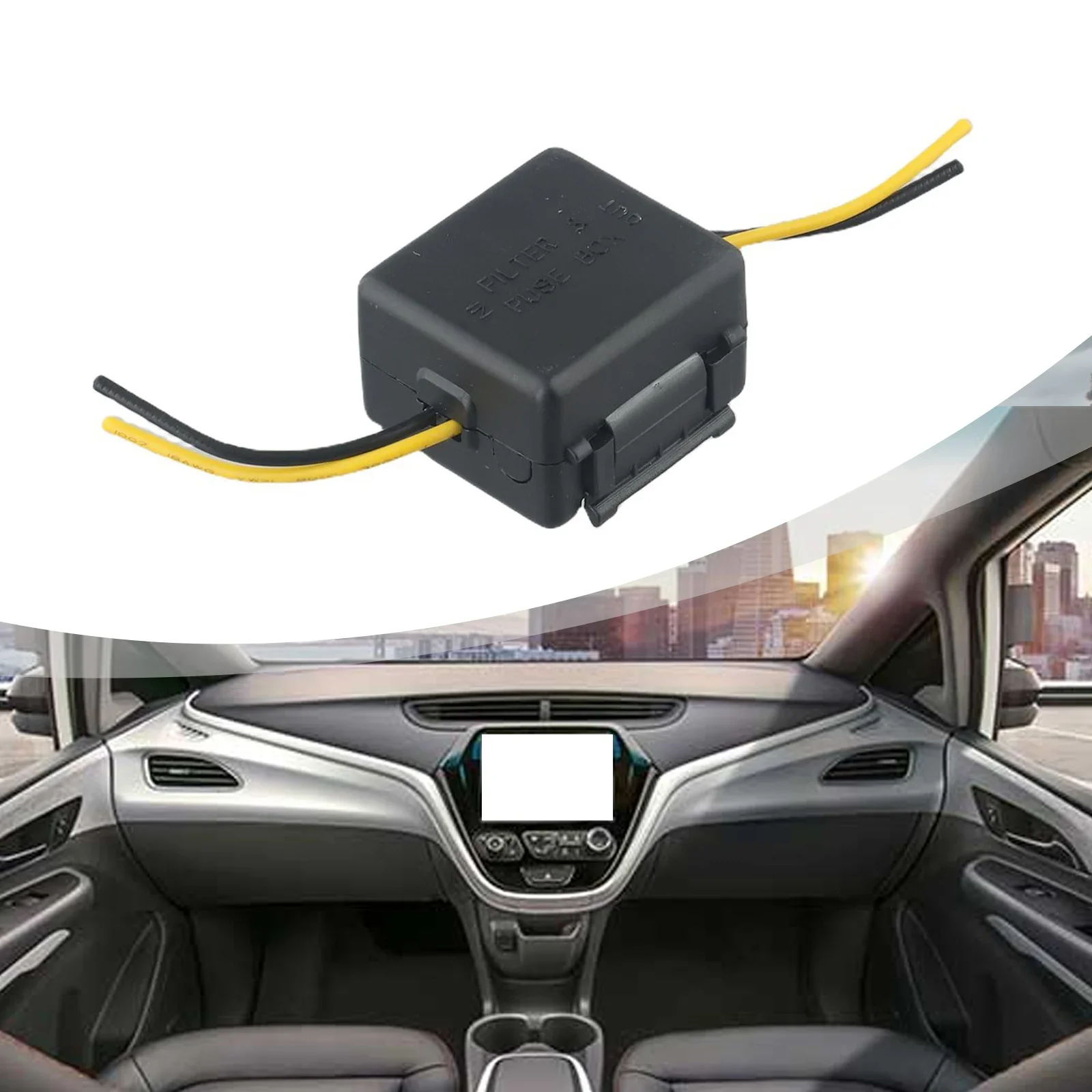 

ABS Black 12V Car Power Signal Filter Stereo Power Supply Filter Replace Universal Car Accessories Durable Hight Quailtly