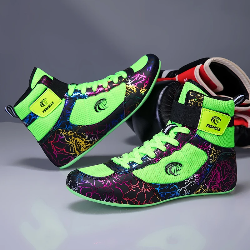 

2026 Autumn New Mens Womens Boxing Shoes Professional Shock-absorbing Wear-resistant Sports Shoes Stable Support Wrestling Shoes