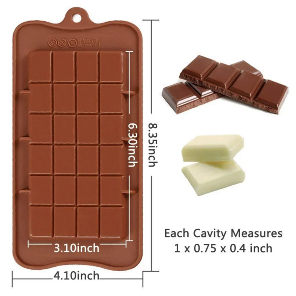 Prosta silikonowa foremka do czekolady Diy Ice Chocolate Food Grade Mold Nieprzywierająca i łatwa do demontażu przybory kuchenne