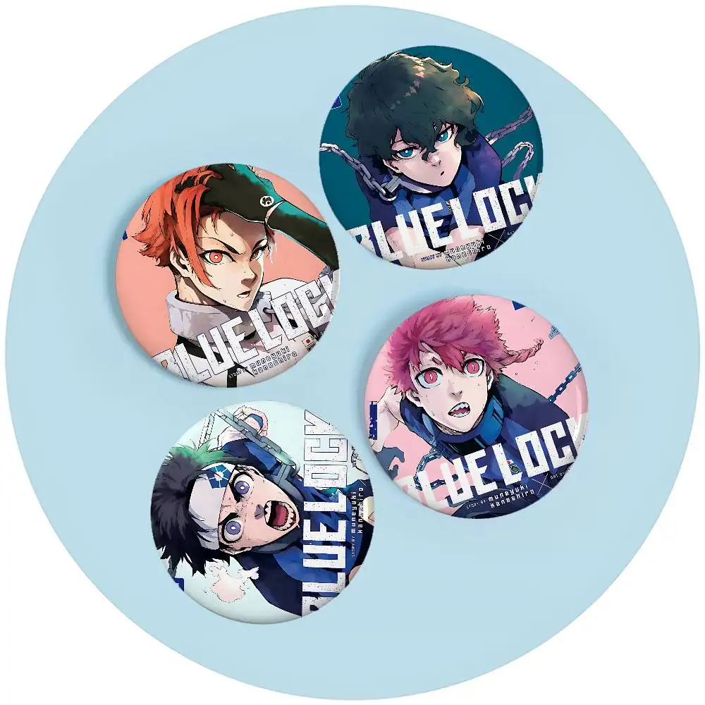 الأزرق قفل شارات صفيح لينة زر دبوس بروش شارة معدنية مخصصة مجوهرات اكسسوارات قبعة حقيبة التلبيب #5