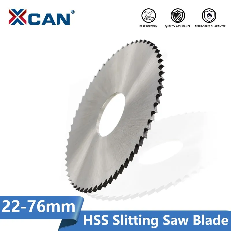 XCAN HSS Circular Saw Blade 22/44/45/50/63/65/68/72/76mm Slitting Saw For Cutting Tubes,Pipes Metal Cutting Disc