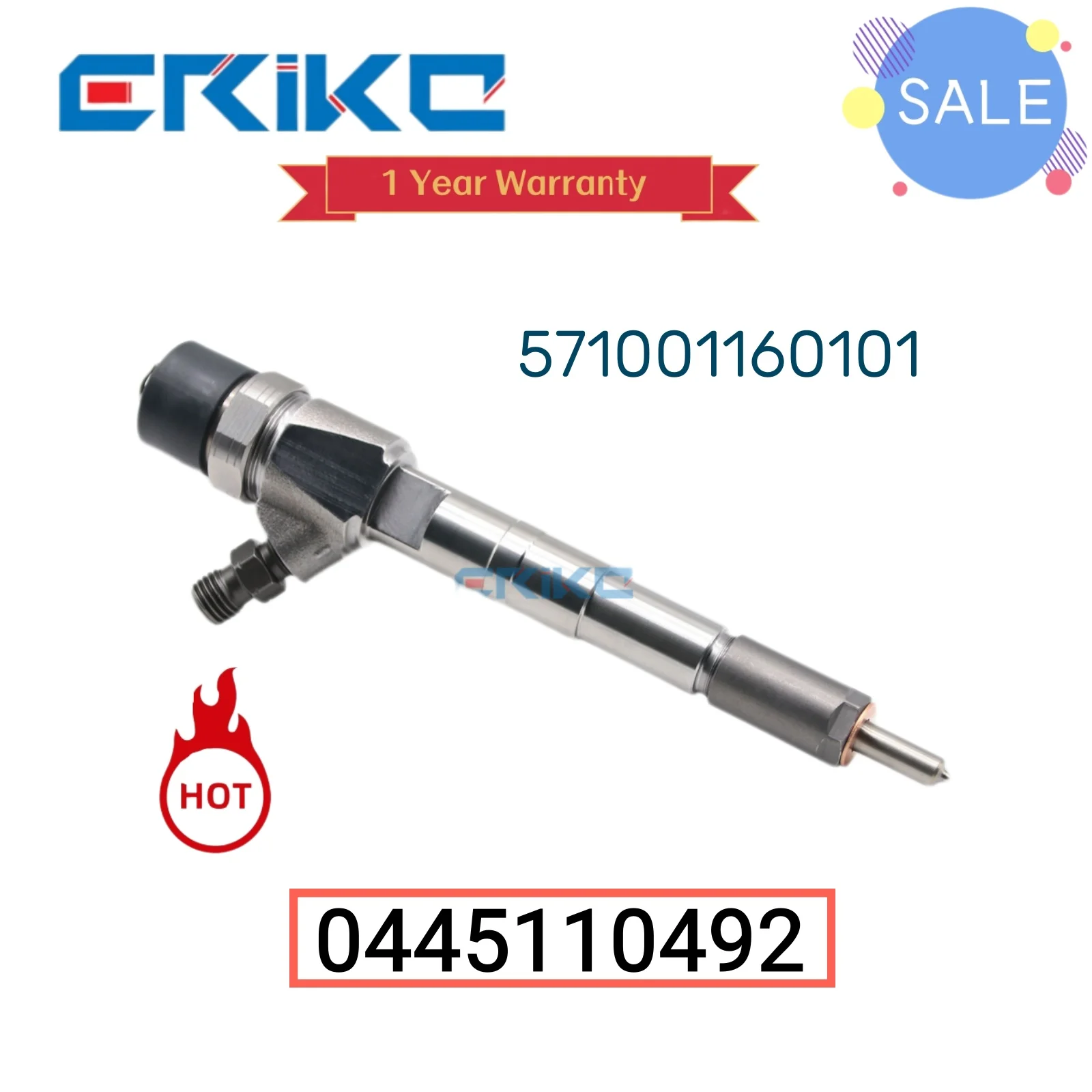 0445110492 Car Fuel Injector 0 445 110 492 Injector Spray 0445 110 492 Injector Part Nozzle 571001160101 for Bosch