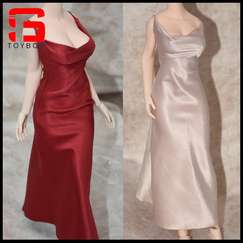 Auf Lager 1/6 weibliche Seide Abendkleid elegante Kleid Kleidung Modell Fit 12 Zoll TBL S07 S34 Soldat Action Figur Körper