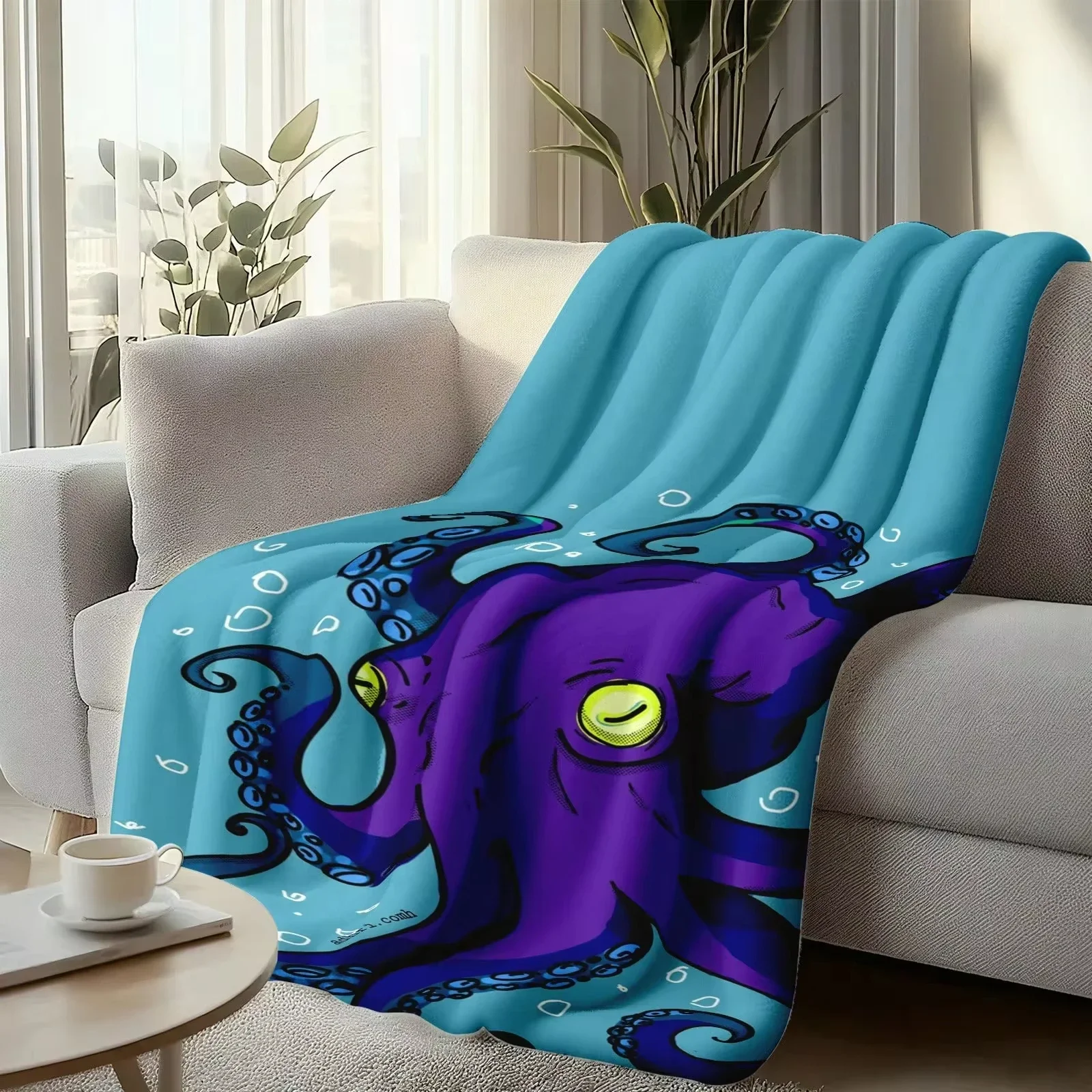 Vibrant Ocean Life Beach Throw Blanket Tropical Dolphin Sunset Sea Animals Decor Cozy Home Gift