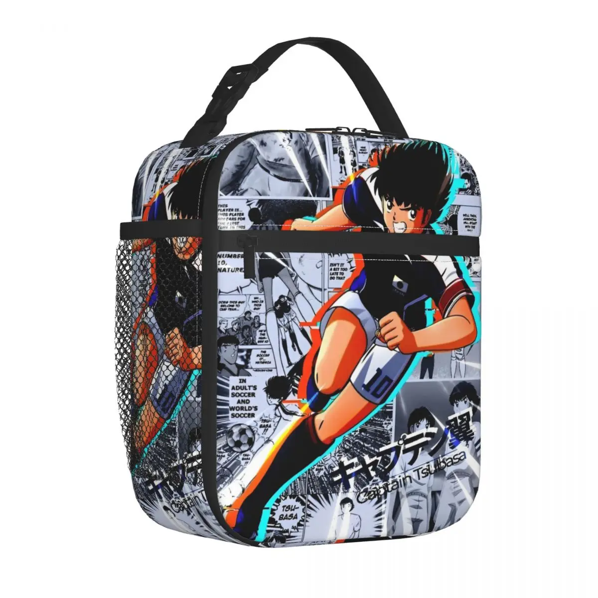 Anime Captain Tsubasa Insulated Lunch Bags Cooler Bag  Lunch Container Large Tote Lunch Box Men Women College Picnic